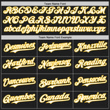 Custom Black Gold Pinstripe White Authentic Two Tone Baseball Jersey