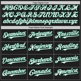 Custom Black Kelly Green Pinstripe White Authentic Two Tone Baseball Jersey