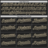 Custom Black Cream Pinstripe Cream Authentic Two Tone Baseball Jersey