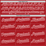 Custom Red White Pinstripe White Authentic Two Tone Baseball Jersey
