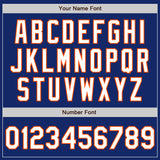 Custom Royal Orange Pinstripe White Authentic Two Tone Baseball Jersey