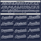 Custom Navy White Pinstripe White Authentic Two Tone Baseball Jersey