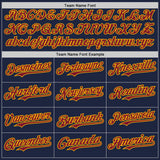 Custom Navy Crimson Pinstripe Gold Authentic Two Tone Baseball Jersey