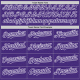 Custom Purple White Pinstripe White Authentic Two Tone Baseball Jersey