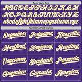 Custom Purple Old Gold Pinstripe White Authentic Two Tone Baseball Jersey