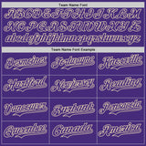 Custom Purple Cream Pinstripe Cream Authentic Two Tone Baseball Jersey