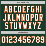 Custom Green Orange Pinstripe White Authentic Two Tone Baseball Jersey