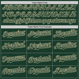 Custom Green Cream Pinstripe Cream Authentic Two Tone Baseball Jersey