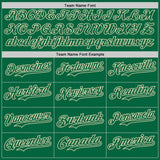Custom Kelly Green Cream Pinstripe Cream Authentic Two Tone Baseball Jersey