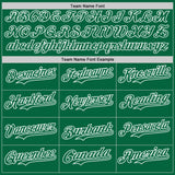 Custom Kelly Green White Pinstripe White Authentic Two Tone Baseball Jersey