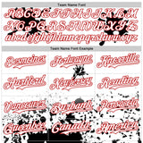 Custom White Red-Black Splatter Camo Two Tone Authentic Baseball Jersey