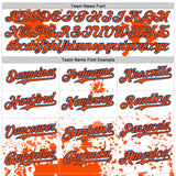 Custom White Orange-US Navy Blue Splatter Camo Two Tone Authentic Baseball Jersey