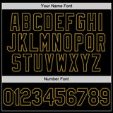 Custom Black Old Gold-Orange Digital Camo Two Tone Authentic Baseball Jersey