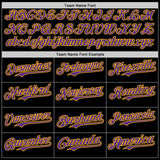 Custom Black Purple-Gold Digital Camo Two Tone Authentic Baseball Jersey