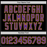 Custom Black Purple-Gold Digital Camo Two Tone Authentic Baseball Jersey