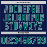 Custom Navy Teal Gray-White Digital Camo Two Tone Authentic Baseball Jersey