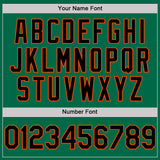 Custom Kelly Green Black Orange-White Digital Camo Two Tone Authentic Baseball Jersey