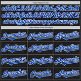 Custom Black Thunder Blue Neon Green-White Two Tone Authentic Baseball Jersey