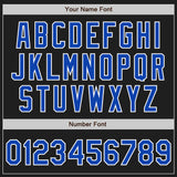 Custom Black Thunder Blue Neon Green-White Two Tone Authentic Baseball Jersey