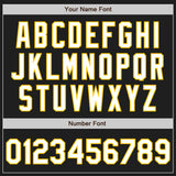 Custom Black White Royal-Yellow Two Tone Authentic Baseball Jersey