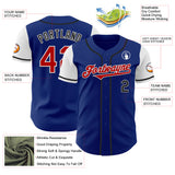 Custom Royal Red Black-White Two Tone Authentic Baseball Jersey