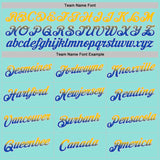 Custom Ice Blue Yellow Thunder Blue-Silver Gradient Two Tone Performance T-Shirt