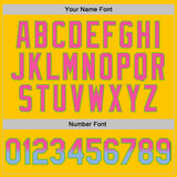 Custom Yellow Pink Light Blue-Aurora Green Gradient Two Tone Performance T-Shirt