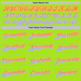 Custom Neon Green Bay Orange Light Blue-Light Pink Gradient Two Tone Performance T-Shirt