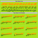 Custom Neon Green Bay Orange Grass Green-Yellow Gradient Two Tone Performance T-Shirt