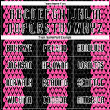 Custom Black Pink-White Geometric Shape Sublimation Volleyball Uniform Jersey