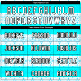 Custom White Lakes Blue-Black Abstract Shape Sublimation Volleyball Uniform Jersey