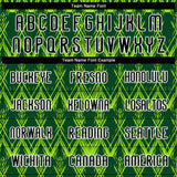 Custom Green Black-Neon Green Abstract Shape Sublimation Volleyball Uniform Jersey