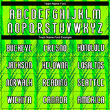 Custom Neon Green White-Black Geometric Shape Sublimation Volleyball Uniform Jersey