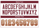 Custom White Burgundy-Gold Drift Fashion Football Jersey
