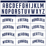 Custom White Navy Authentic Baseball Jersey