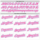 Custom White Pink Pinstripe Light Blue Authentic Sleeveless Baseball Jersey