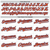 Custom White Orange Pinstripe Royal Authentic Sleeveless Baseball Jersey