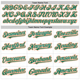 Custom White Kelly Green Pinstripe Orange Authentic Sleeveless Baseball Jersey