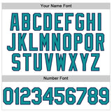 Custom White Teal Pinstripe Navy Authentic Sleeveless Baseball Jersey
