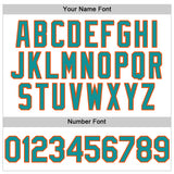 Custom White Teal Pinstripe Orange Authentic Sleeveless Baseball Jersey