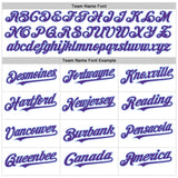 Custom White Purple Pinstripe Light Blue Authentic Sleeveless Baseball Jersey