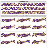 Custom White Purple Pinstripe Old Gold Authentic Sleeveless Baseball Jersey