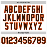 Custom White Brown Pinstripe Orange Authentic Sleeveless Baseball Jersey