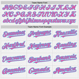 Custom White (Sky Blue Pink Pinstripe) Pink-Sky Blue Authentic Baseball Jersey