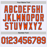 Custom White Orange-Royal Mesh Authentic Throwback Baseball Jersey