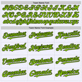 Custom White Neon Green-Black Mesh Authentic Throwback Baseball Jersey