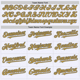 Custom White Steel Gray-Old Gold Mesh Authentic Throwback Baseball Jersey