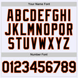 Custom White Black-Orange Mesh Authentic Throwback Baseball Jersey