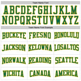 Custom White Kelly Green-Gold Authentic Football Jersey
