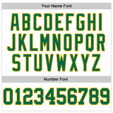 Custom White Kelly Green-Gold Authentic Football Jersey